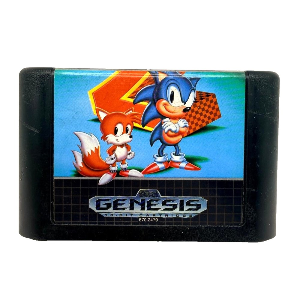 Sonic The Hedgehog 2 Sega Genesis Video Game Cartridge Only
